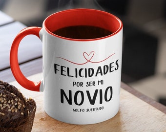 Divertida Taza para Novio Tazón regalo para el Día de los Enamorados Taza de cerámica para pareja