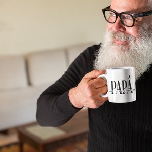 Taza para papá personalizada Vaso Día del Padre Tazón para papá Taza elegante de café para Padre de Familia imagen 5