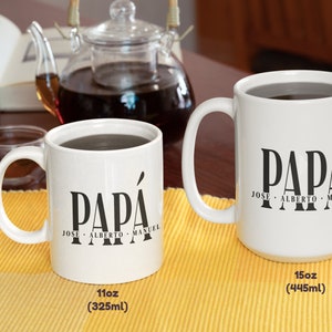 Taza para papá personalizada Vaso Día del Padre Tazón para papá Taza elegante de café para Padre de Familia imagen 7