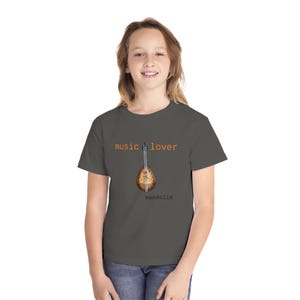 MUSIC LOVER Quality Cotton Kids&#39; T-Shirt Mandolin String Instrument Player by barkingbeautytees