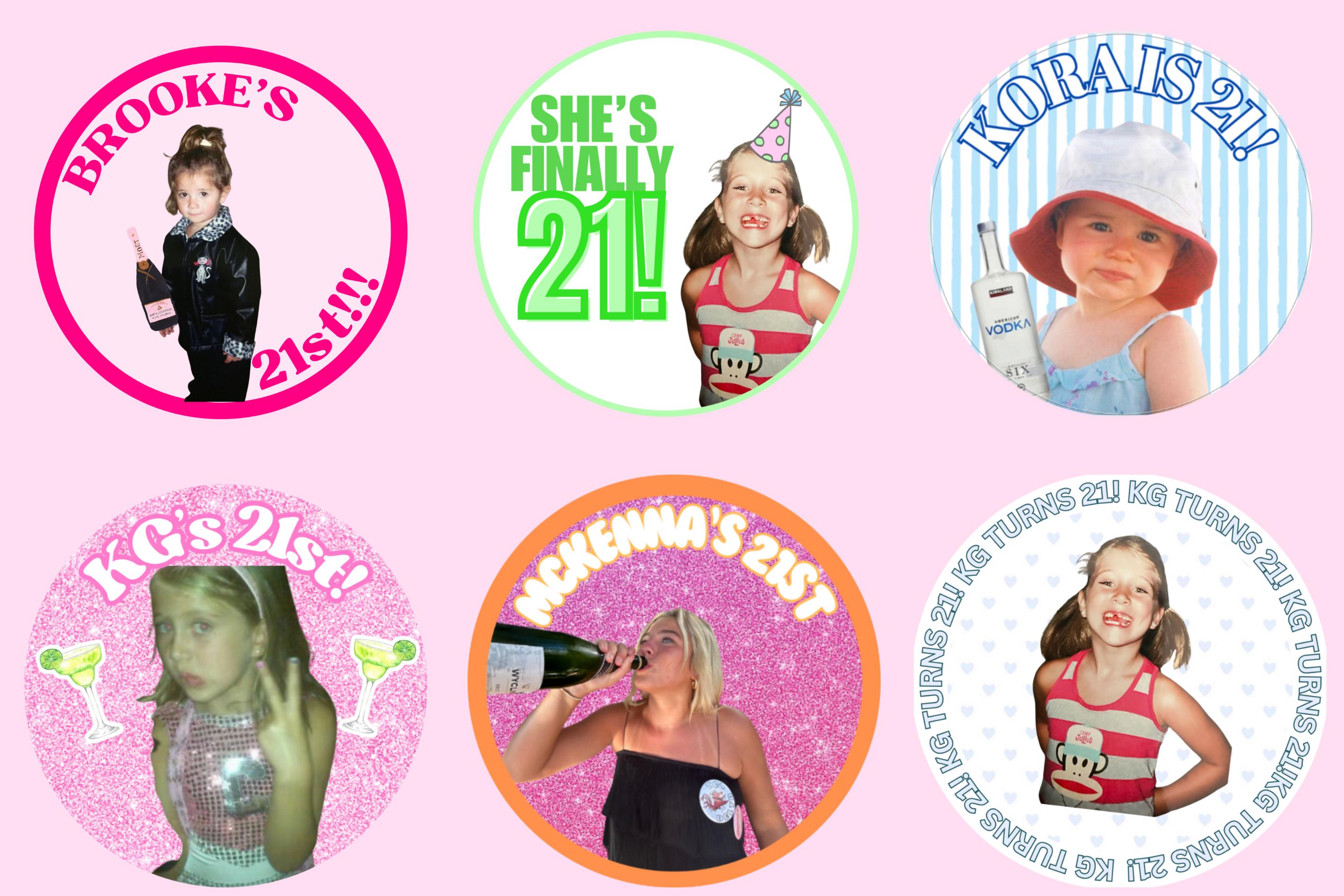 Custom 21st Birthday Stickers - Etsy