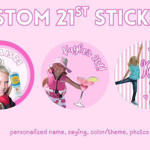 custom 21st birthday stickers
