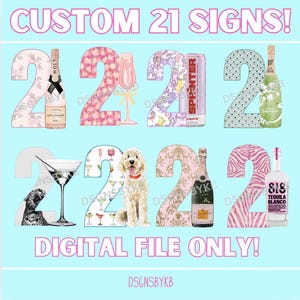Custom 21st Birthday Sign-DIGITAL FILE