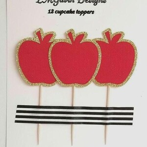 Apple Cupcake Toppers