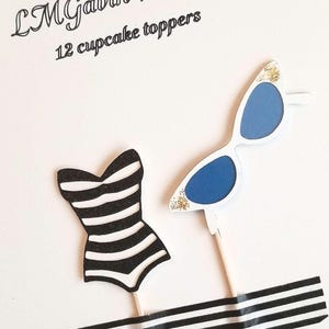 Fashion Doll Accessories Cupcake Toppers, Vintage Doll Accessories Cupcake Toppers