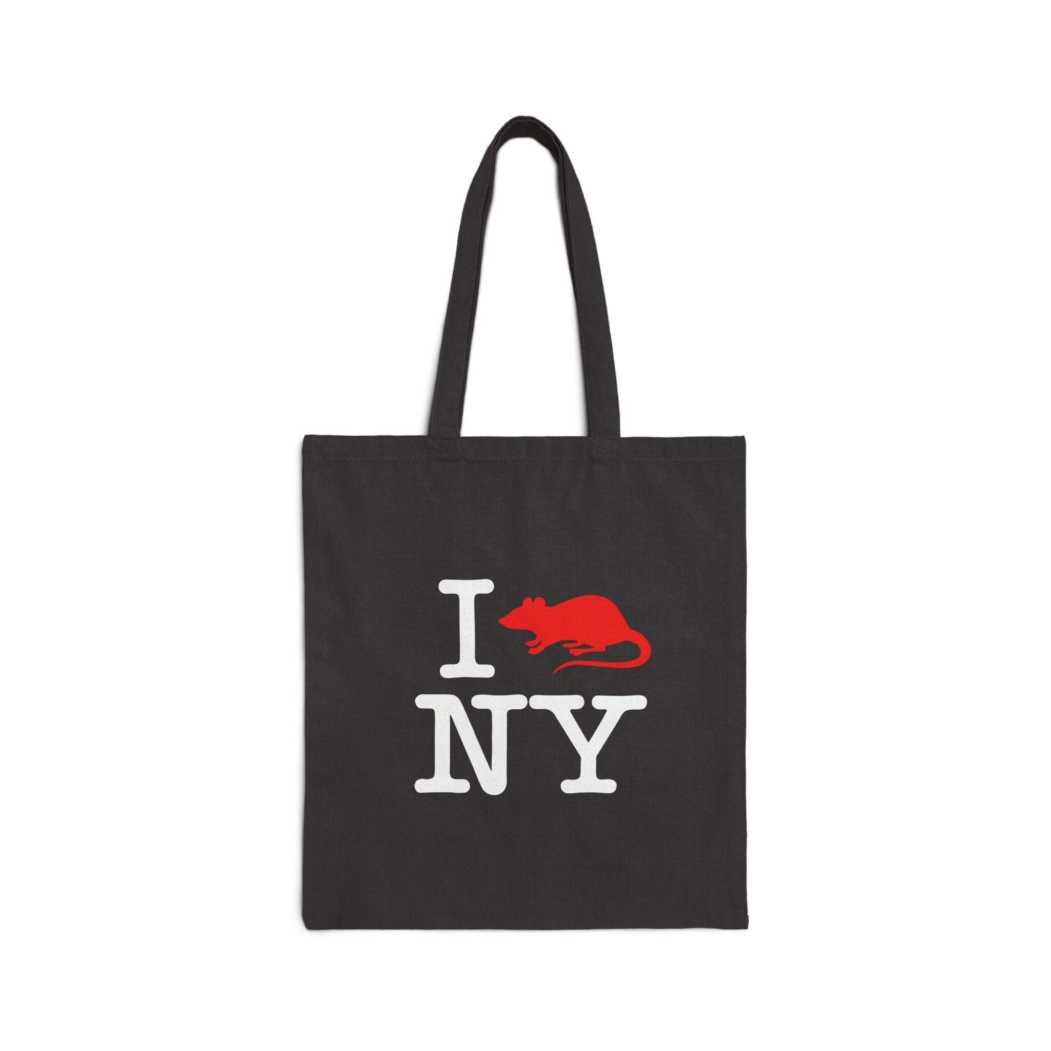 I Love New York Tote Bag - Lona negra, bolsas de asas de Nueva York,  recuerdos de Nueva York, Negro 