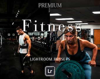 18 Fitness Lightroom Presets Pack | Bold, Gym Presets, Workout, and Active Lifestyle Photos | Photo Editing for Desktop & Mobile