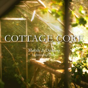 Cottage Core LIGHTROOM Presets Mobile & Desktop | Soft Dreamy Presets, Boho Natural Filters, Warm Vintage Presets, Spring Flower Presets