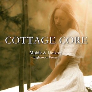 Cottage Core LIGHTROOM Presets Mobile & Desktop | Soft Dreamy Presets, Boho Natural Filters, Warm Vintage Presets, Spring Flower Presets