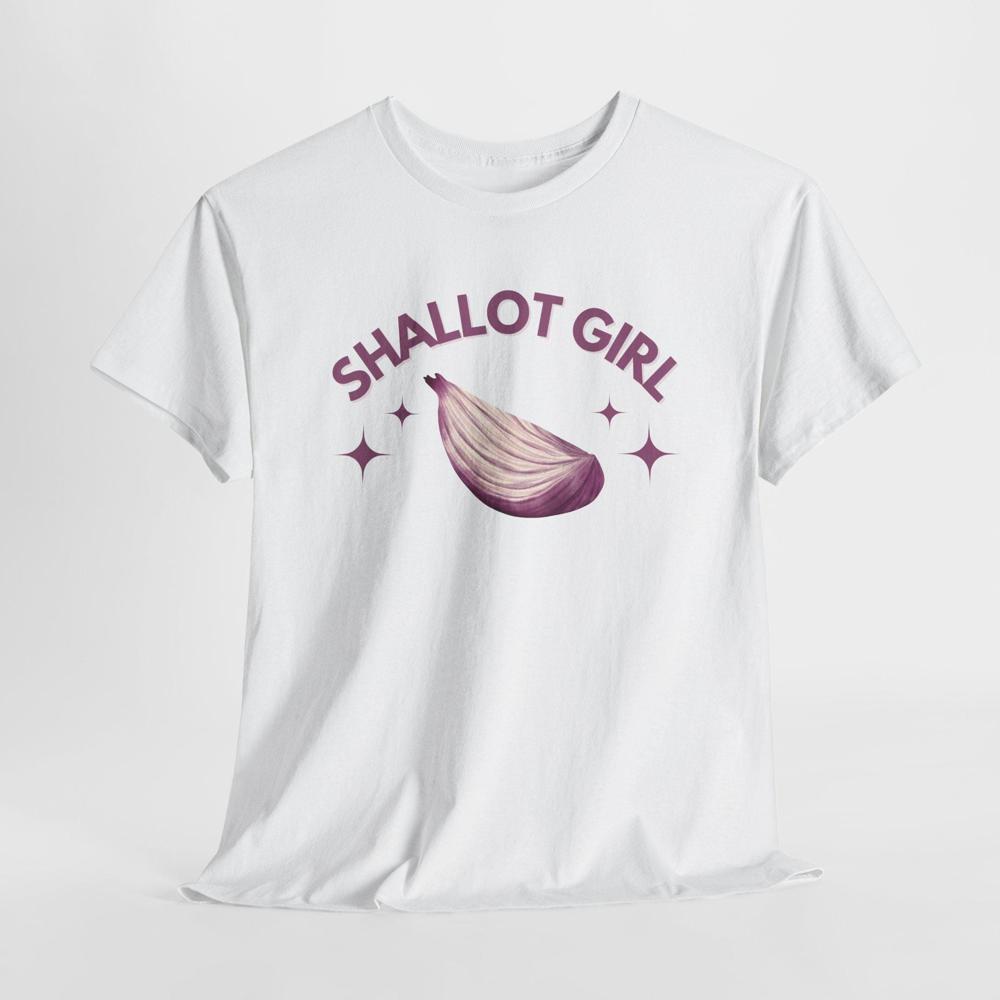 Schalotte Mädchen Gildan Schwere Baumwolle T-Shirt | Zwiebel-Liebhaber-Shirt | Feinschmecker Küche Enthusiast T-Shirt