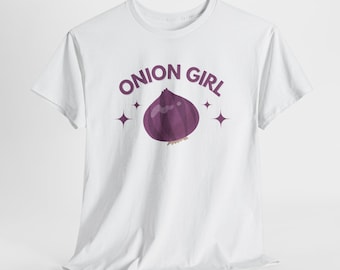 Zwiebel Mädchen Gildan Schwere Baumwolle T-Shirt | Zwiebel-Liebhaber-Shirt | Feinschmecker Küche Enthusiast T-Shirt