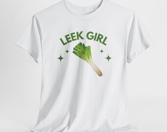 Lauch Mädchen Gildan Schwere Baumwolle T-Shirt | Lustiges Lauch-Liebhaber-Shirt | Feinschmecker Küche Enthusiast T-Shirt