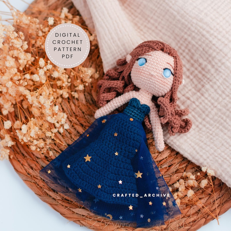 Feyre ACOTAR Crochet Pattern - Digital PDF - Amigurumi Doll - A Court of Thorns and Roses image 1