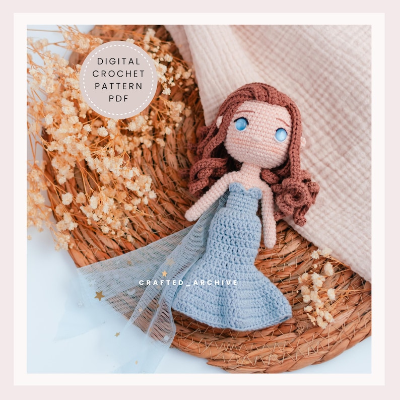 Feyre ACOTAR Crochet Pattern - Digital PDF - Amigurumi Doll - A Court of Thorns and Roses image 4
