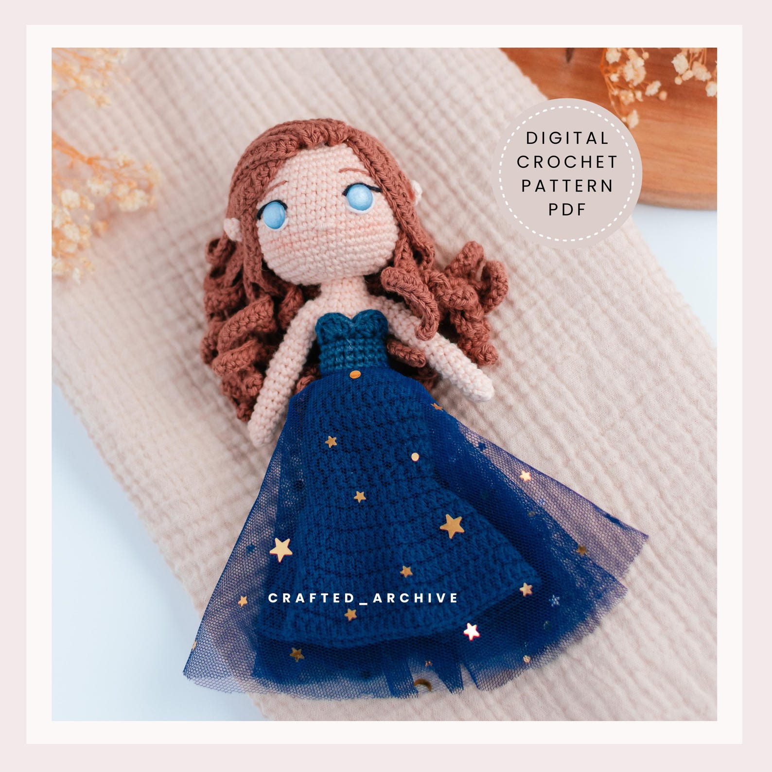 Feyre ACOTAR Crochet Pattern - Digital PDF - Amigurumi Doll - A Court ...