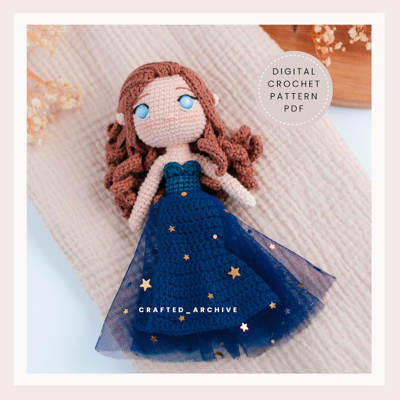 Feyre ACOTAR Crochet Pattern - Digital PDF - Amigurumi Doll - A Court of Thorns and Roses image 3