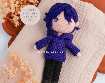 Sebastian Crochet Pattern - Digital PDF - Amigurumi Doll - Stardew Valley