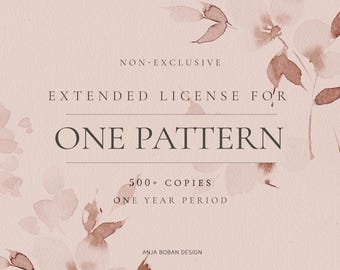Licencia extendida para patrón sin costuras, ventas ilimitadas durante un año.