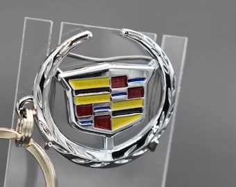 Very nice, unique Cadillac Crest emblem keychain