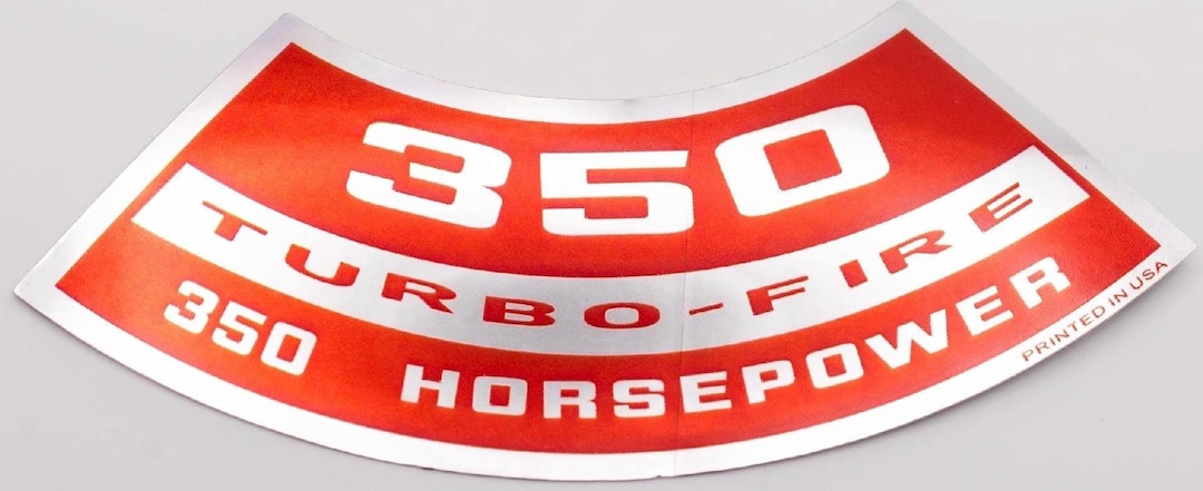 350 Turbofire 350 Horsepower Decal for Chevy Car Air Cleaner - Etsy