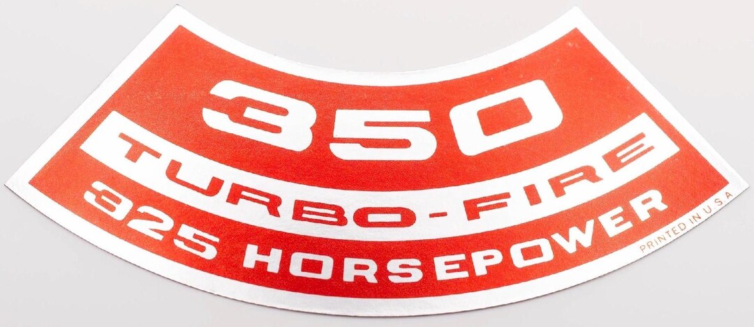 350 Turbo-fire 325 Horsepower Decal for Chevy Car Air Cleaner - Etsy