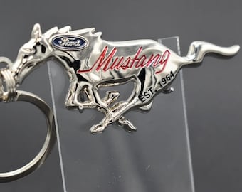 Ford Mustang keychain. Est 1964- 76