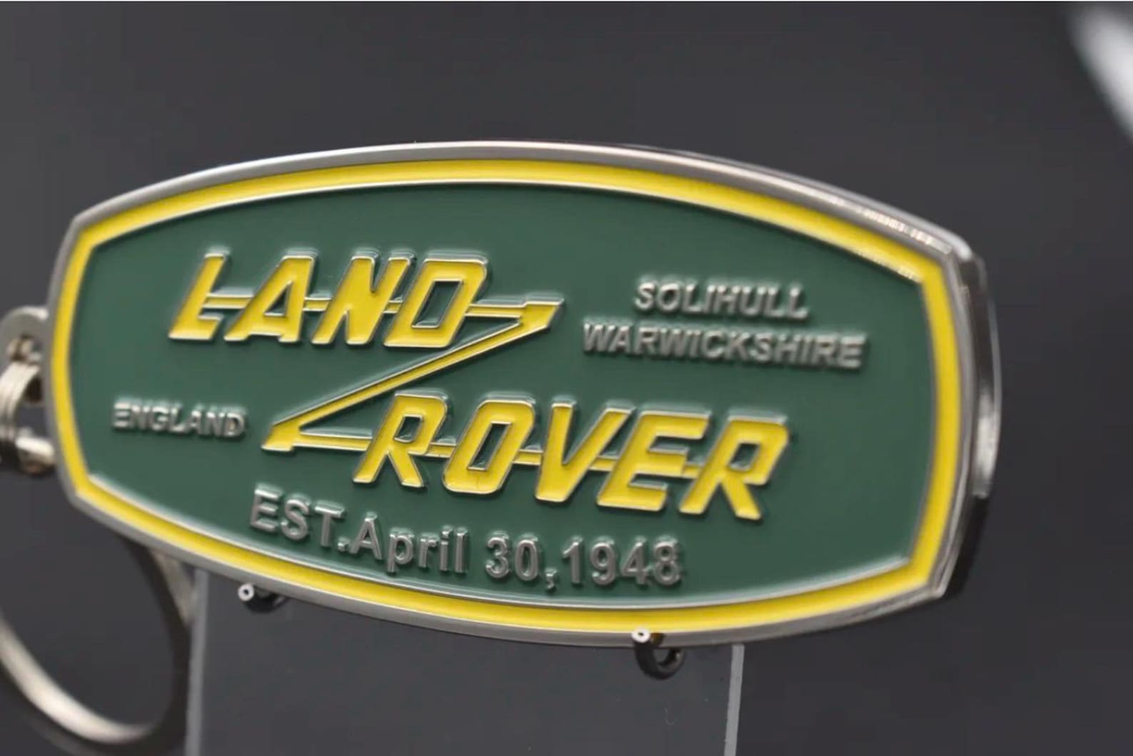 Range Rover Metal Emblems Land Rover Emblem Metal Keychain – Solihull Warwickshire England EST ...