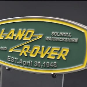 Land Rover Emblem Metal Keychain – Solihull Warwickshire England EST. 1948