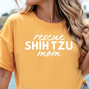 Chemise shih tzu sauvetage, maman shih tzu, cadeaux shih tzu, cadeaux chien maman, t-shirt sauvetage de chien, chemises chien pour femme