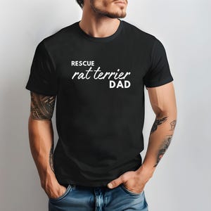 Ratten-Terrier-Hemd, Rettungs-Ratten-Terrier-Vati-T-Shirt, Ratten-Terrier-Geschenke, Haustierliebhaber, Rettungshundebesitzer, Terrier-Rettung nehmen Pflege-T-Stück für Männer auf
