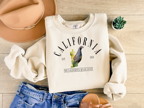 California Poppy Quail Crewneck Sweatshirt California Poppy Quail Crewneck Sweatshirt