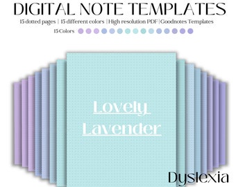 Digital Note Paper Templates, Templates Notetaking, Digital Notepad student, Digital Paper, Dot Grid, For Goodnotes, Digital Note Paper,