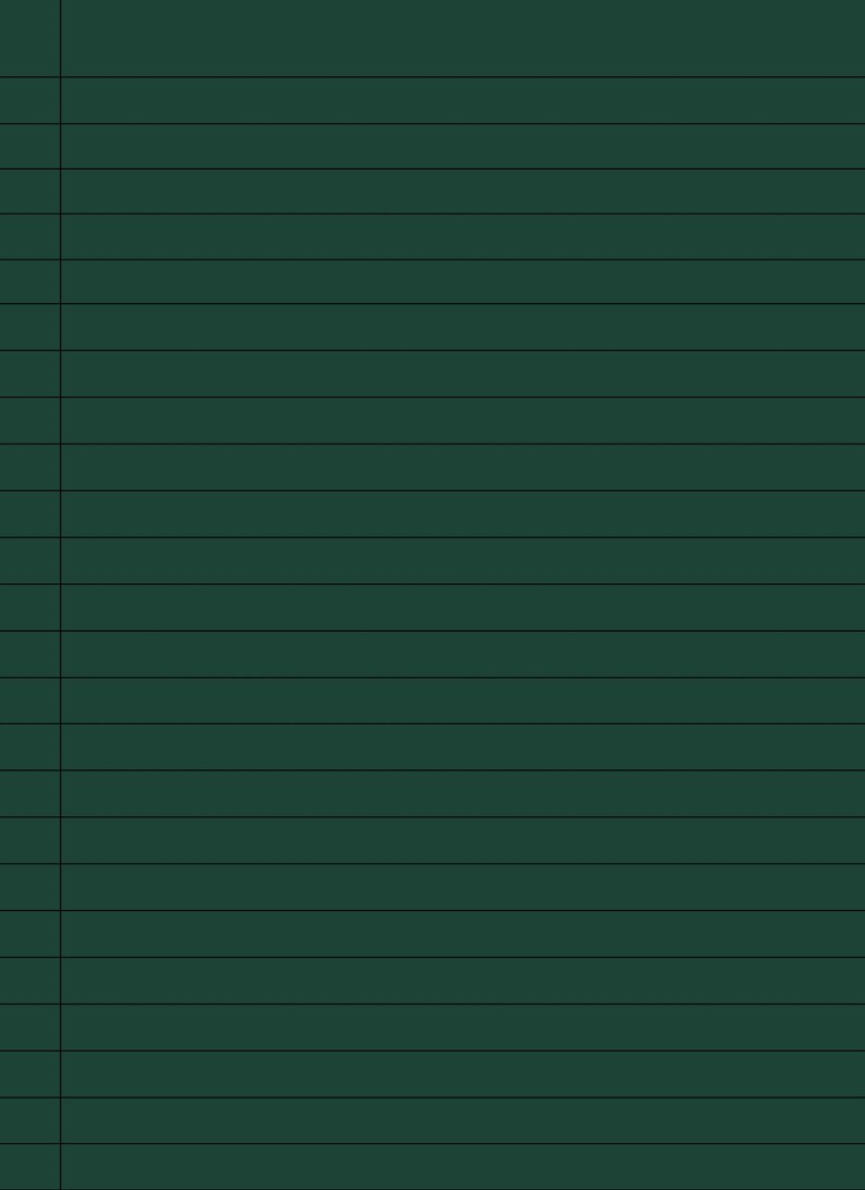 Puede incluir: Papel de cuaderno verde oscuro con l&iacute;neas horizontales negras y un margen vertical negro en el lado izquierdo. El papel tiene un aspecto texturizado, lo que sugiere un acabado mate. Las l&iacute;neas est&aacute;n espaciadas uniformemente.