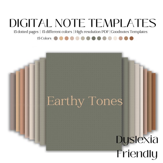 Digital Note Paper Templates, printable lined paper,  Digital Notepad student, Digital Paper, Dotted Grid, For Goodnotes, notability,