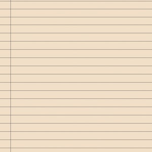 May include: A beige-colored, lined paper sheet with horizontal black lines. The lines are evenly spaced, creating a notebook or writing pad appearance. The paper has a vintage, slightly aged look.