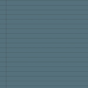 May include: A teal-colored notebook with horizontal lines and a vertical margin line on the left side. The notebook's pages are a solid teal color, and the lines are a darker shade of teal. The notebook is blank and ready for writing.