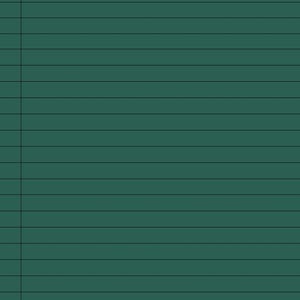 Puede incluir: Un cuaderno verde oscuro con l&iacute;neas negras horizontales y una l&iacute;nea negra vertical en el lado izquierdo. El cuaderno est&aacute; en blanco y listo para escribir o dibujar.