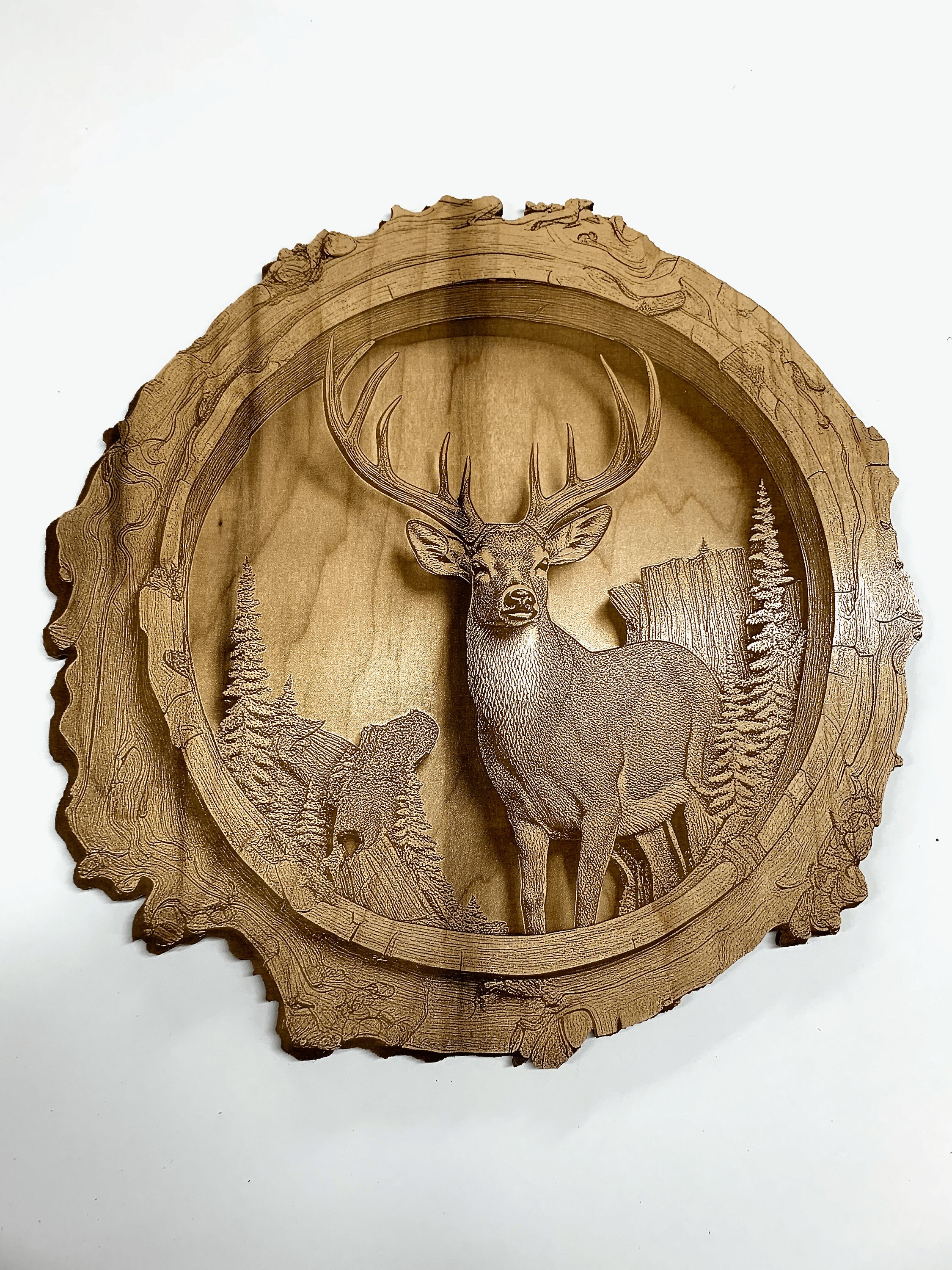 3d Illusion | Laser engraving file | Wall hanging | Deer | Hunting Decoration | Laser Ready