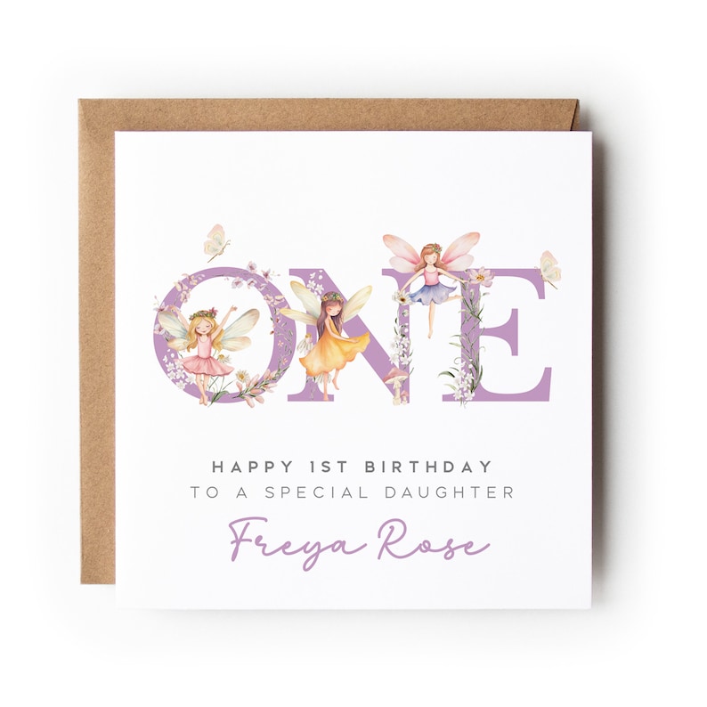 Magical Personalised Fairy 1st Birthday Card, Any Age Flower Fairy Card ...