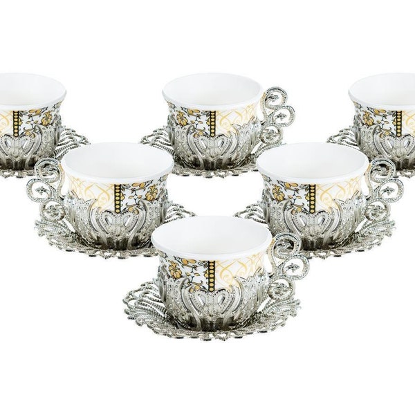 Handgefertigtes Set aus sechs gemusterten Servierschalen mit Tulpenmuster - Verleihen Sie Ihrem Tisch Eleganz mit weißem Porzellan