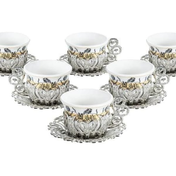 Handgefertigtes Set aus sechs Tulpen gemusterten Servierschalen - Verleihen Sie Ihrem Tisch Eleganz mit weißem Porzellan