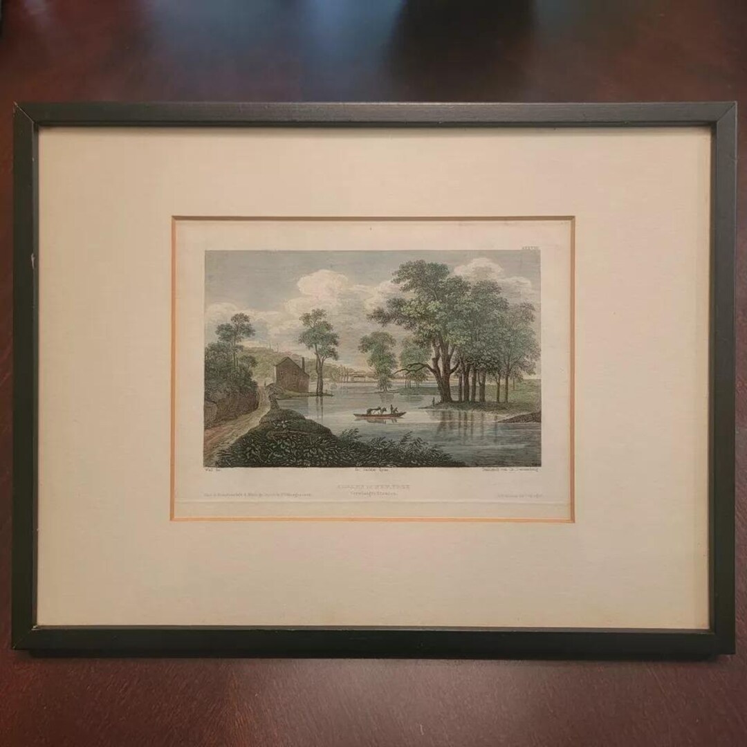 1800s Antique Original Steel Engraving Print, Albany in New York ...