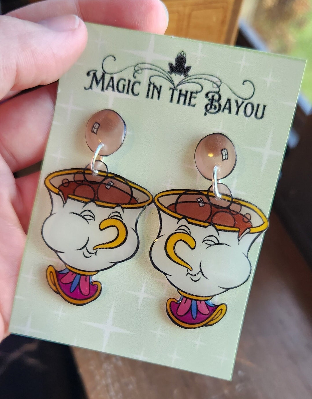 Beauty and the Beast Earrings, Chip Earrings, Universal Earrings