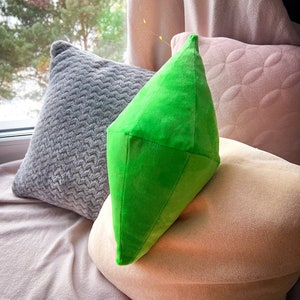 Sims Plumbob Plush Pillow | Gaming Decor | Birthday Gifts Idea