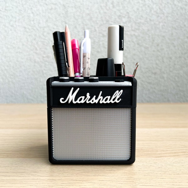 Marshall AMP Desk Pen Holder | Desk Organizer | Musician Desk Art Gift Idea For Him | Customize your AMP