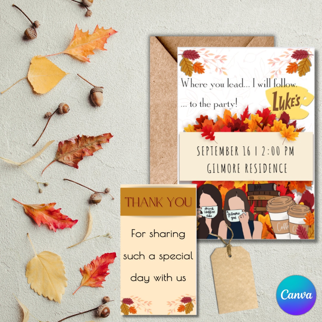 Gilmore Girls Party Invitation Etsy