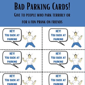 Bad Parking Cards