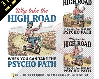 Retro Woman Riding Tricycle with Wine PNG, Vintage 1950s Woman Tricycle Sublimation, Snarky mom gift, Adult humor, Funny Mothers day gift