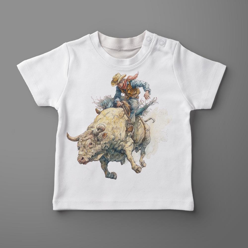 Bull Riding Scrapbook Bull Riding, Rodeo Cowboys Clipart Bundle - Cowboy on Bucking Bull PNG ...