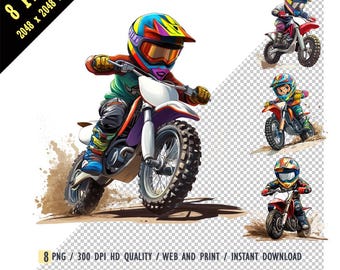 Dirt Bike Toddler PNG, Motorcross Boy Watercolor, Dirt Bike Kid Wall Art, Off road, Digital Download, Sublimation, T-Shirts DIY Projects